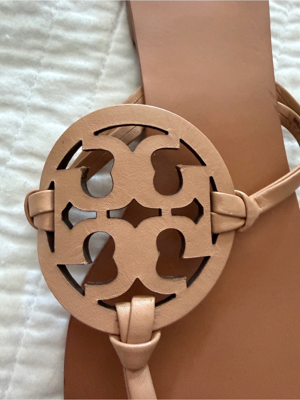 Tory Burch Leather Miller Sandals - Picture 2 of 5